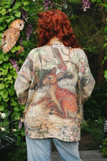 Fleece Cottage Cardigan Kimono Jacket - Lovelight