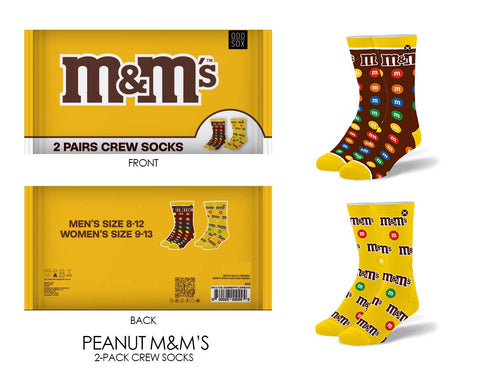 Socks - Peanuts M&M's 2 Pack Crew