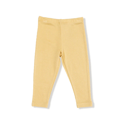 Dress with Ribbed Leggings - Winter Dandelions with Ladder Trim