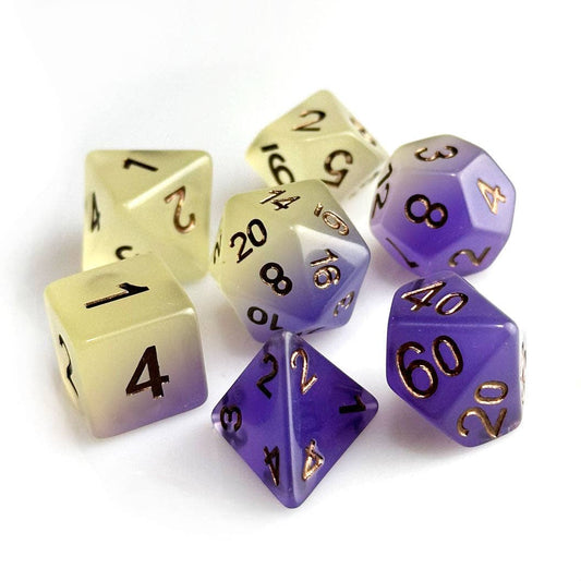 ChromaCasters Thermochromic Dice Set - Eldergleam (Purple to Yellow)