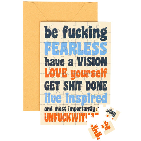 Greeting Card - Be Fearless Puzzle
