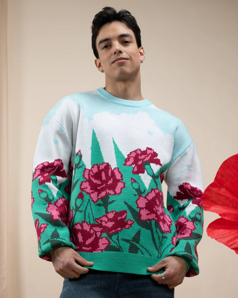 Sweater - Carnation Flower