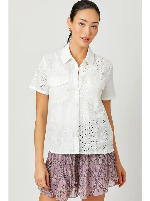 Shirt - Embroidery Mixed Off White