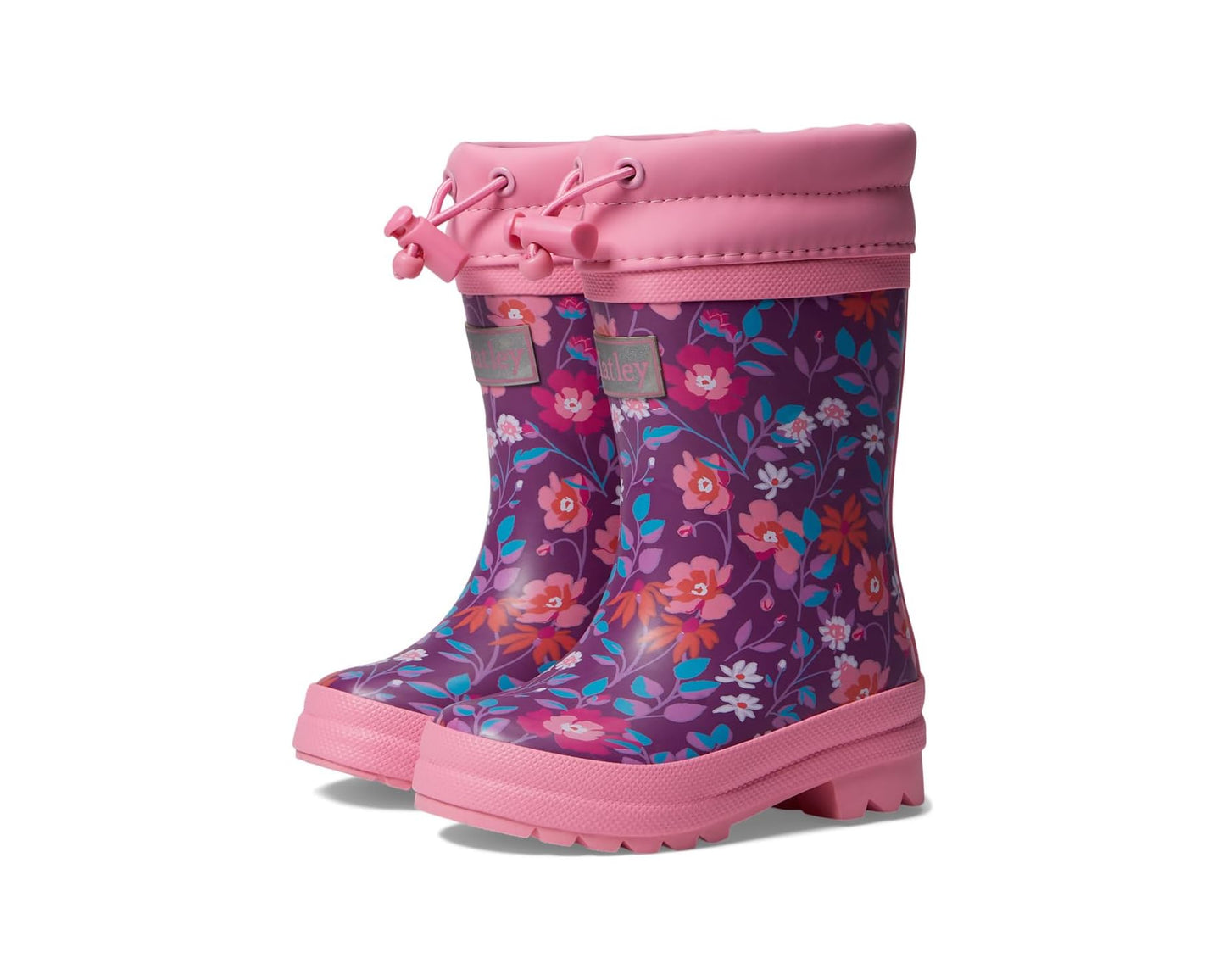 Rainboots with Matching Socks - Wildflowers (Sherpa Lined)