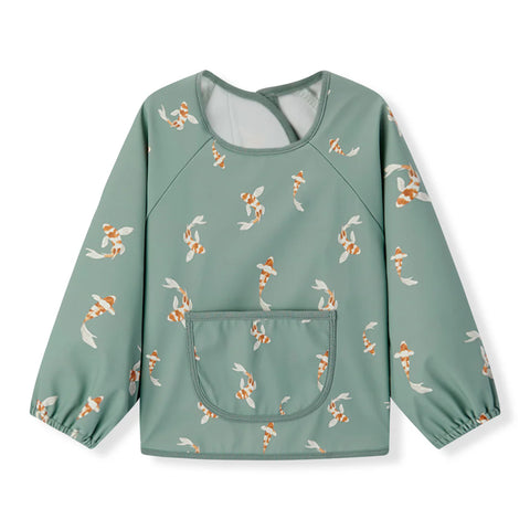 Pocket Bib (Long Sleeve) - Swimming Koi