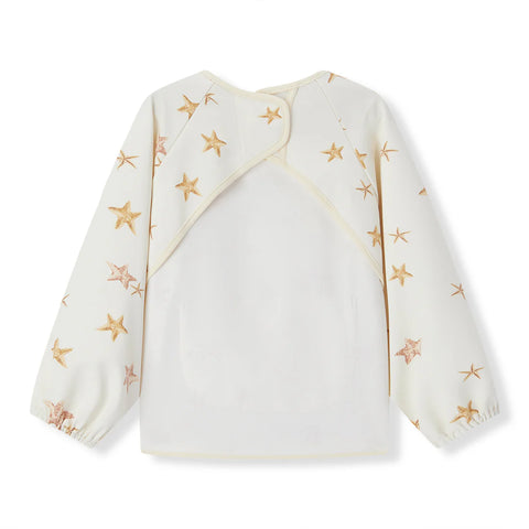 Pocket Bib (Long Sleeve) - Starfish Dreams