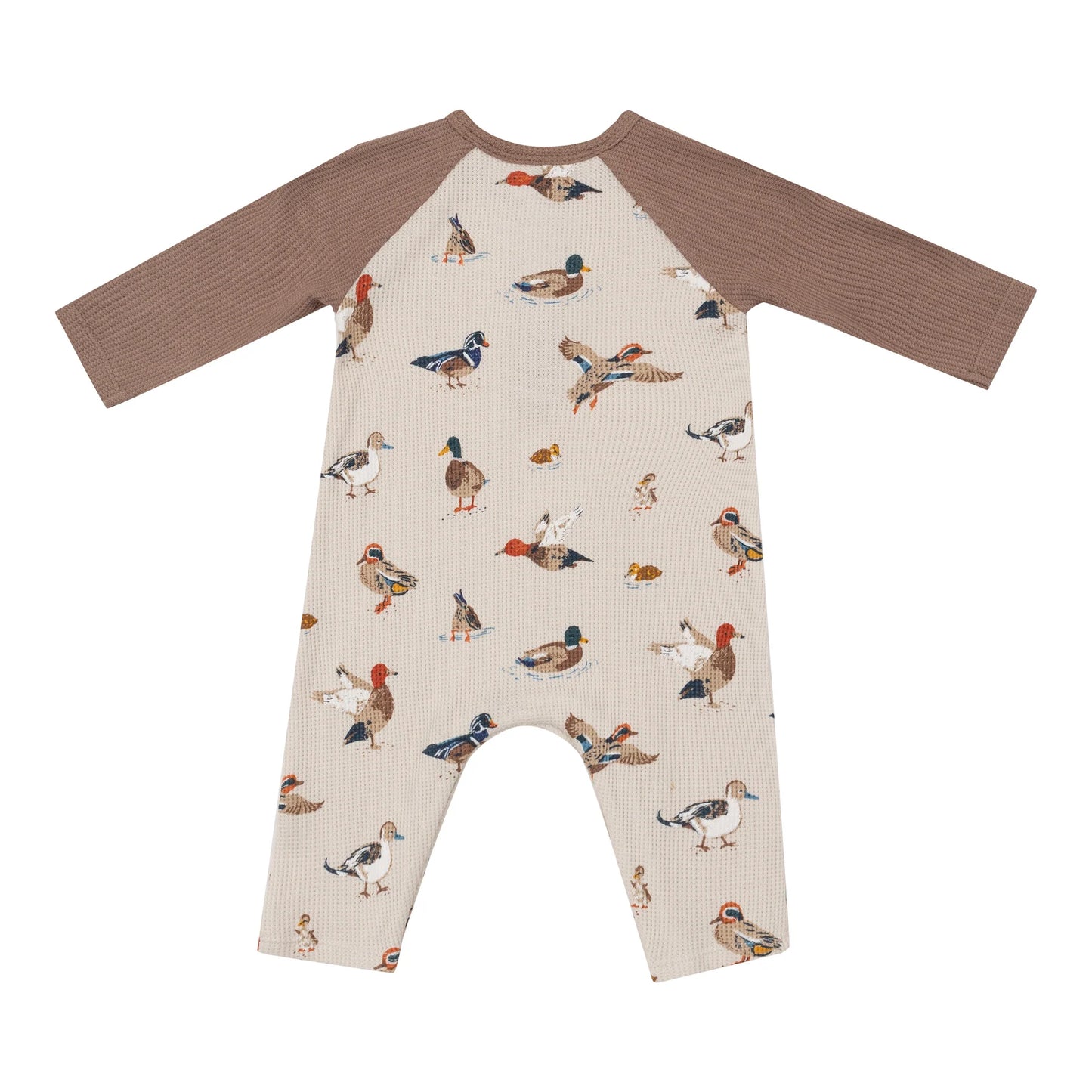 Raglan Henley Romper - Ducks