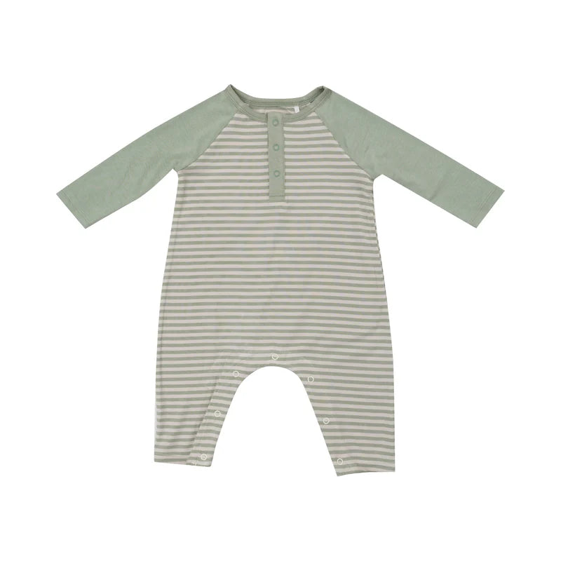 Coverall (Raglan Henley) - Desert Sage Stripe