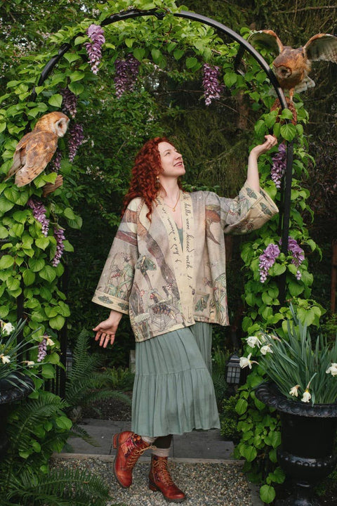Fleece Cottage Cardigan Kimono Jacket - Lovelight