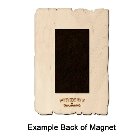 Wood Magnet - Rustic Edge Pools Never Closed Otter