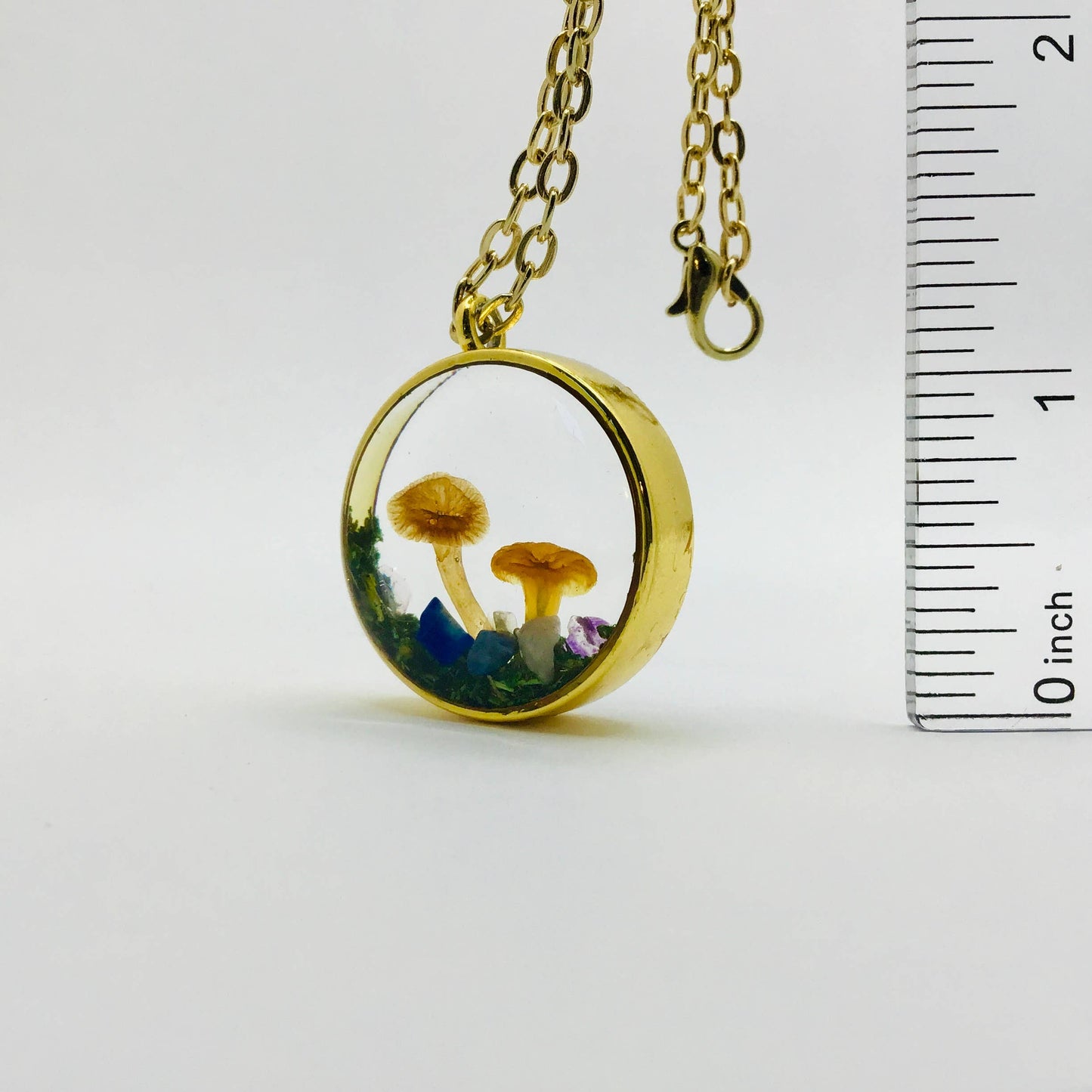 Curiosity Charm Necklace  - Real Mushroom Gold # 4233