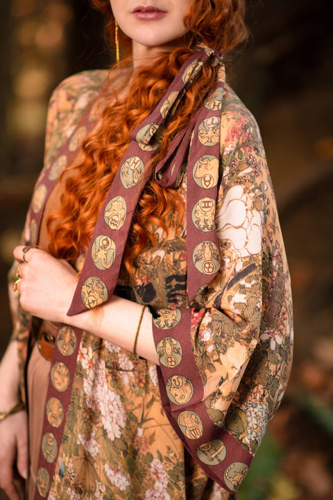 Bamboo Kimono Duster - Dreamweaver With Zodiac Signs