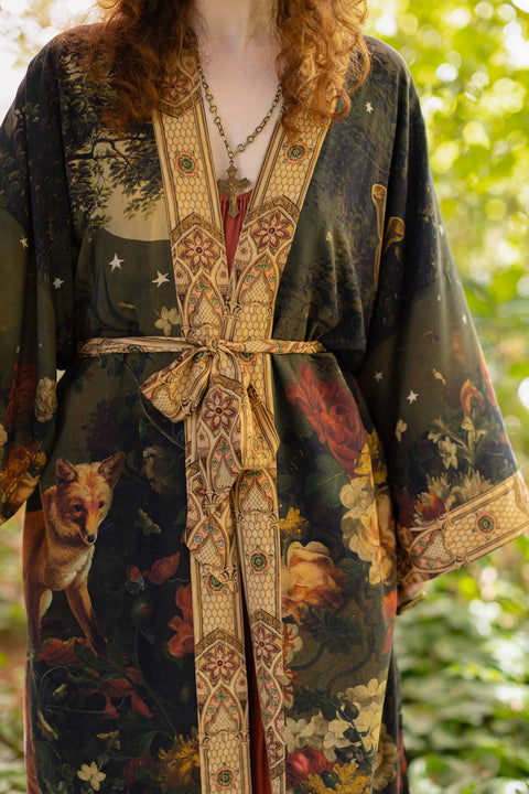 Opera Duster Robe - The Messenger with Joan of Arc & Florals