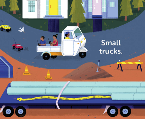 Board Book - Go, Trucks, Go!: A Transportation Board Book for Toddlers