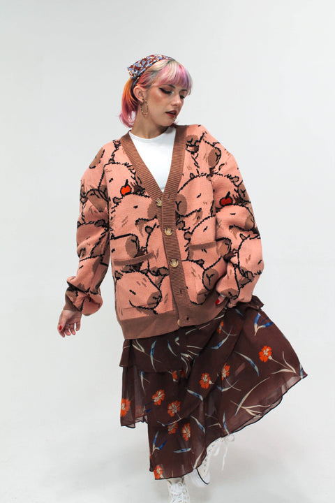 Cardigan - Capybara with Me Cardigan
