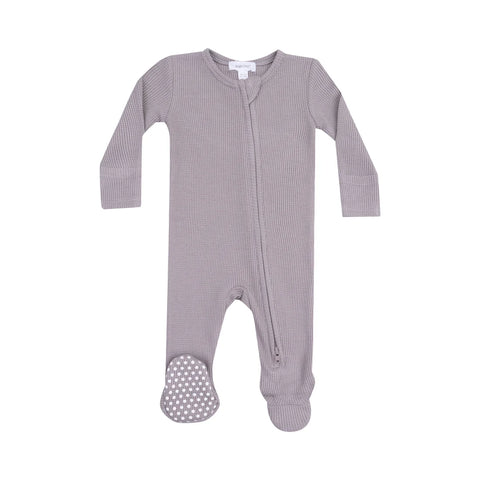 Footie (2 Way Zipper) - Ash