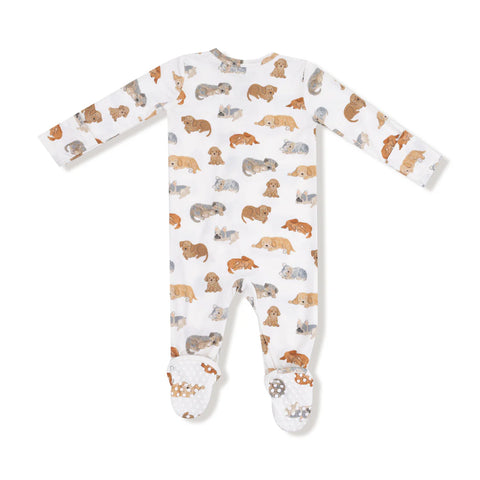 Footie (2 Way Zipper) - Napping Puppies