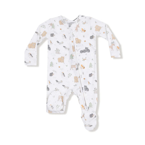 Footie (2 Way Zipper) - Woodland Babies