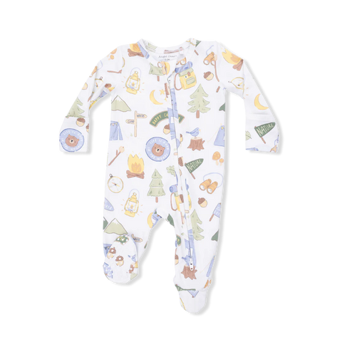 Footie (2 Way Zipper) - Camping Blue