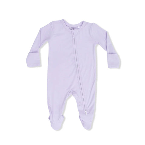 Footie (2 Way Zipper) - Solid Orchid Petal