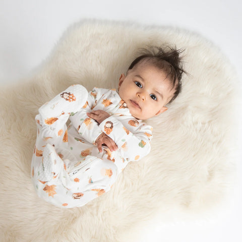 Footie (2 Way Zipper) - Woodland Swaddle Babies