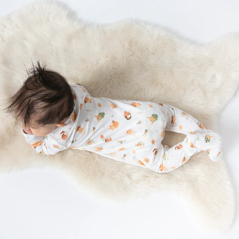 Footie (2 Way Zipper) - Woodland Swaddle Babies