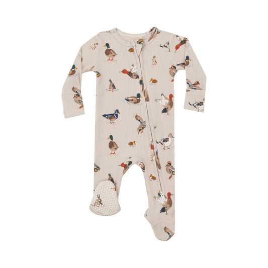 Footie (2 Way Zipper) - Ducks