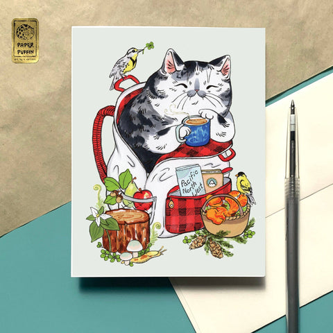 *Greeting Card - Pacific Northwest Cat