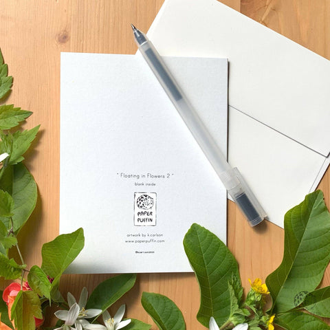 Greeting Card - Floating in Flowers #1