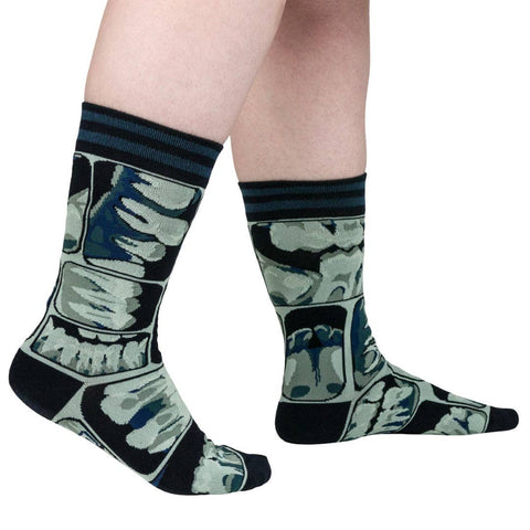Crew Socks - Too Cool for Flossing Teeth X-Ray