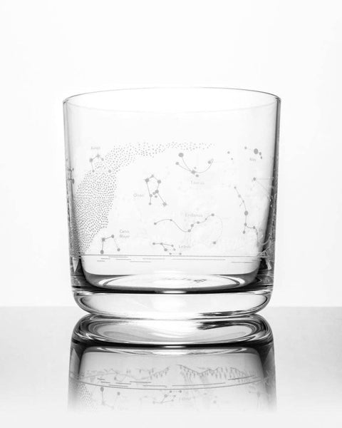 Rocks Glass  - Night Sky Star Chart Gold Foil