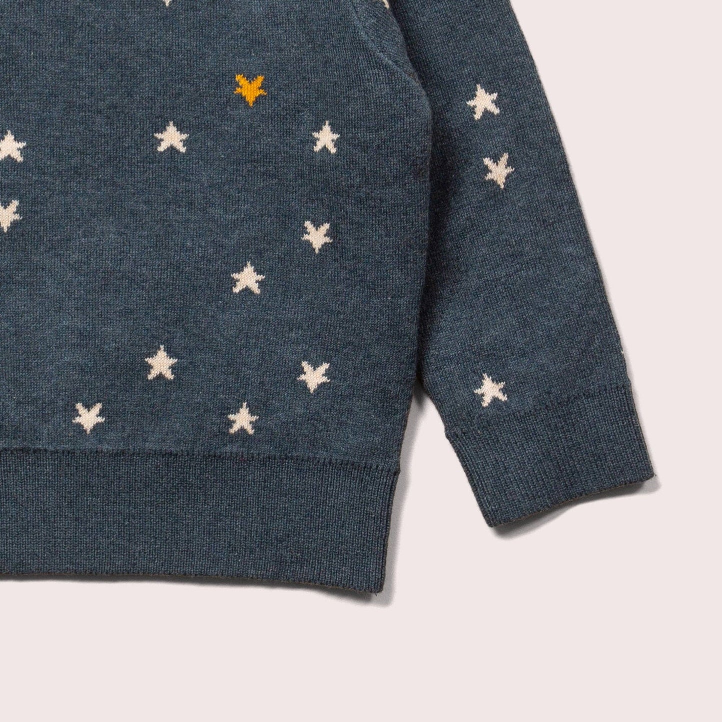 Knitted Sweater - Navy Golden Stars