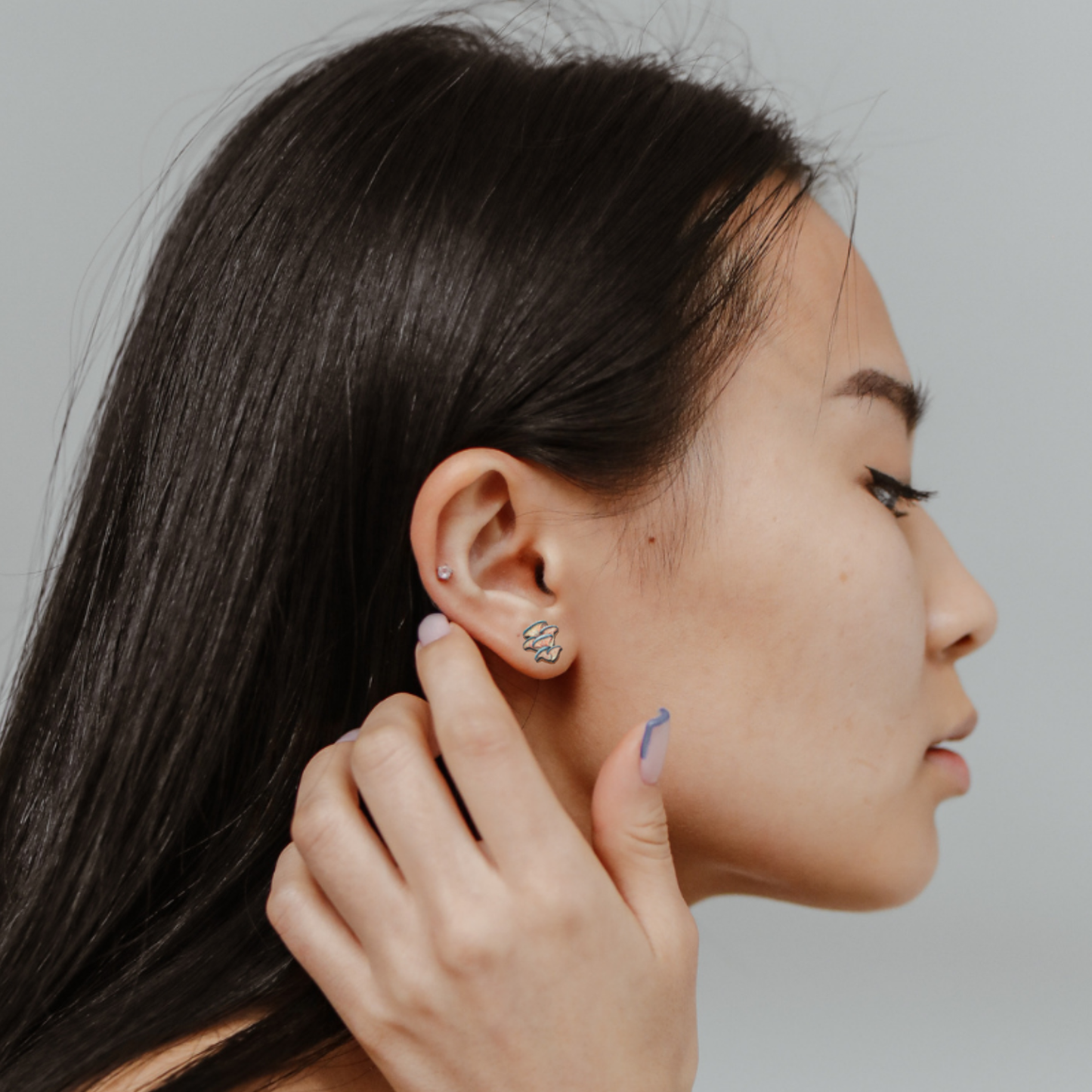 Earrings (Stud) - Oyster Mushroom