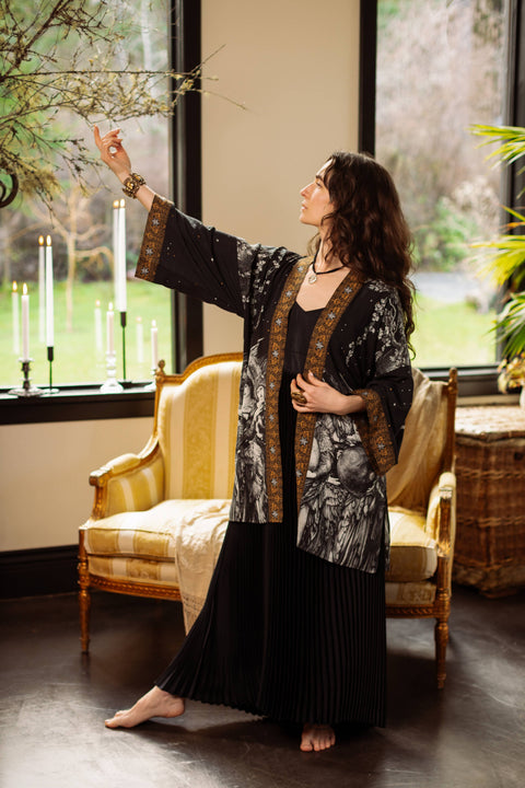 Matineé (Mid-Length) Duster - The Guardians with Angels & Moon