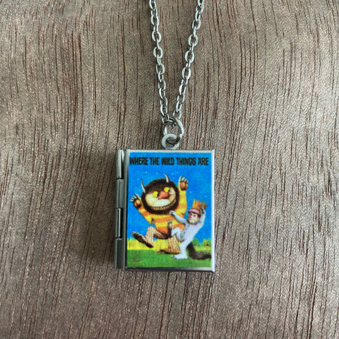 Necklace - Book Locket Where the Wild Things Are: Stainless Steel