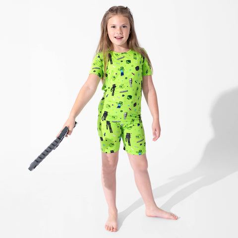 2 Piece Pajamas (Short Sleeve + Shorts) - Minecraft Mob Squad