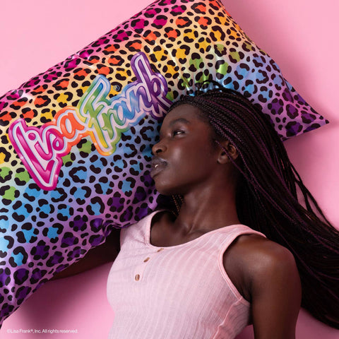 Satin Pillowcase - Lisa Frank x Kitsch: Rainbow Leopard