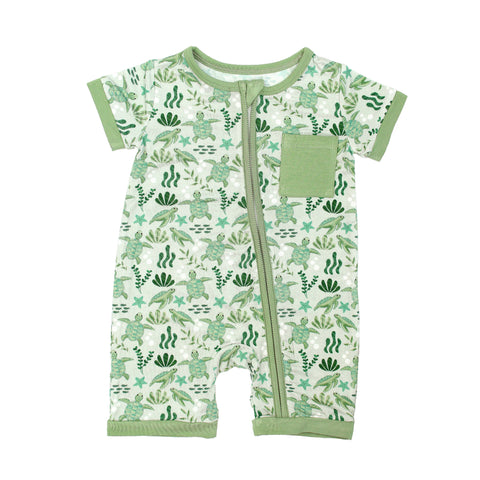 Shortie Romper - Save the Sea Turtles