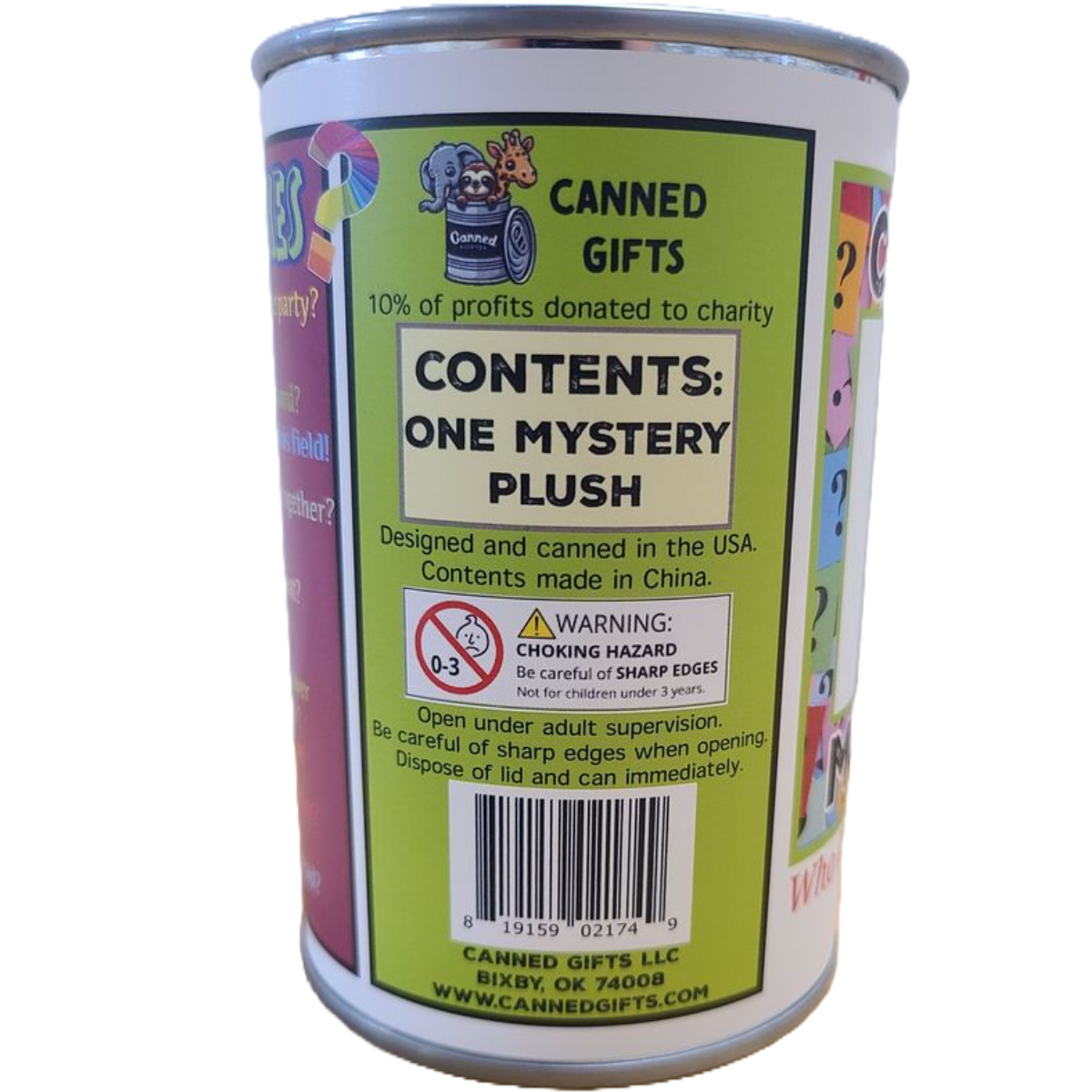 Stuffed Animal - Canned Mystery