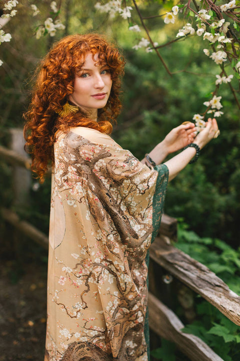 Starduster Kimono - Fable Bohemian Goddess with Deer and Moon