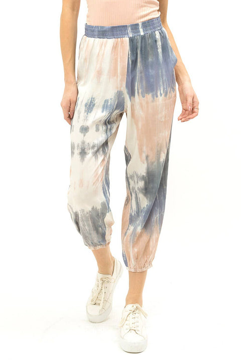 Joggers - Tie Dye Jogger Pale Blue/Blush