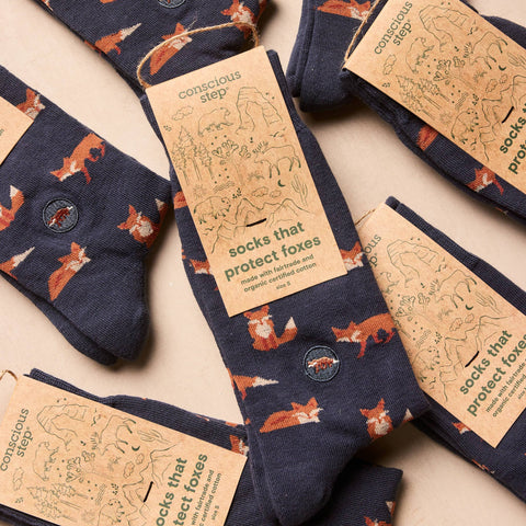Socks that Protect Foxes- Navy