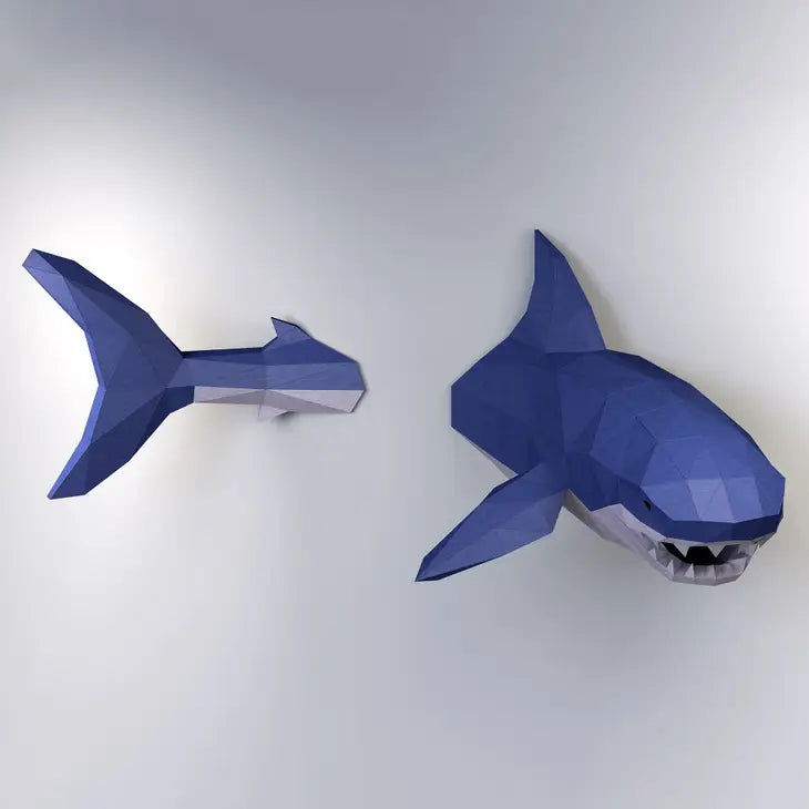 3D PaperCraft - Shark Wall Art