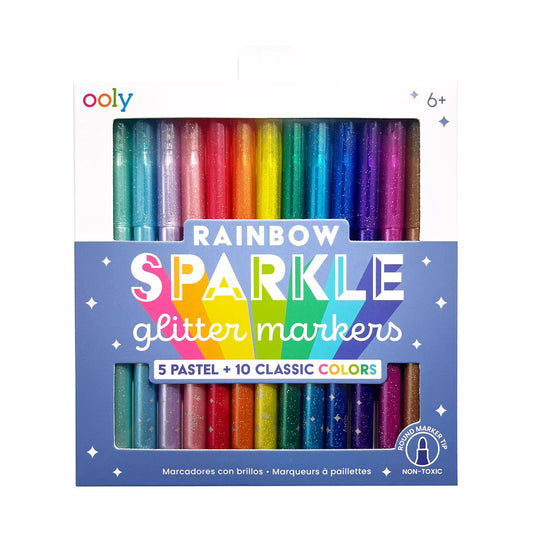 Markers - Rainbow Sparkle Glitter (Set of 15)