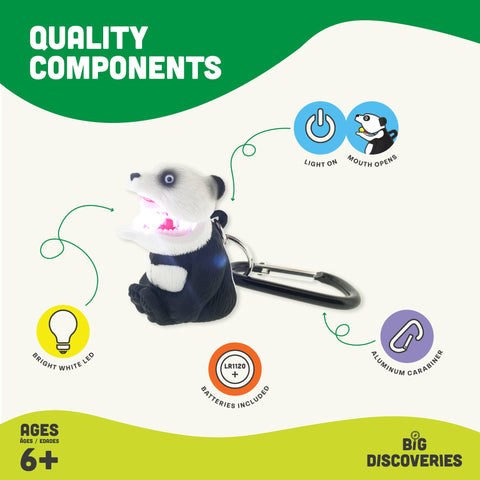 Flashlight - Panda Bear Carabiner