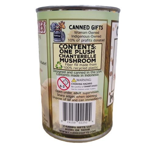 Stuffed Animal - Shroomy The Canned Chanterelle Mushroom