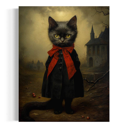 Victorian Black Cat Miss Jinx Wall Art 29AS
