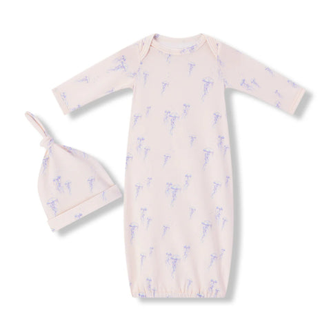 Newborn Gown & Hat Set - Sunset Jellyfish