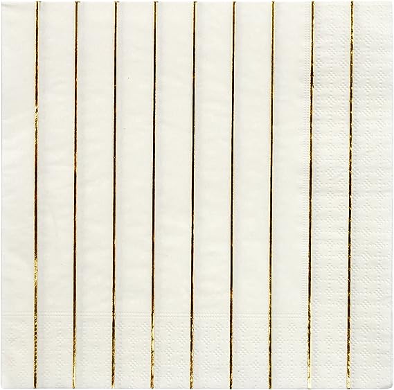 Napkins - Gold Stripe