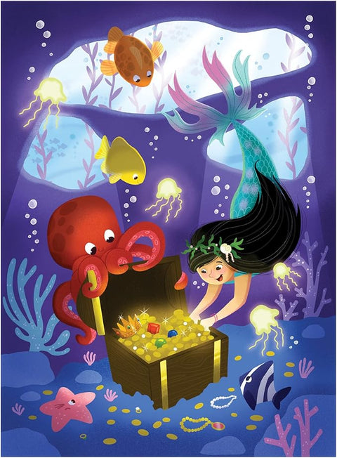 Wood Puzzle - Merry Mermaids (4 Pack)